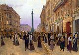 Jean Beraud La Rue de la Paix 1907 painting